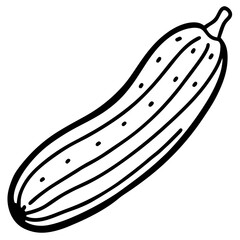 Cucumber line art vector
