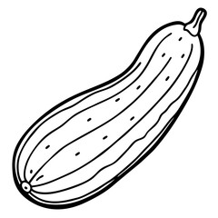 Cucumber line art vector