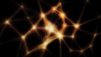 Fototapeta premium interstellar plasma network glowing in deep space with fiery nebula strands and golden cosmic filaments, ideal for sci-fi web design, abstract print, or tech branding