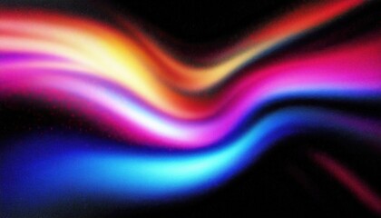 vibrant neon color wave on black background for modern web design, abstract print, or digital branding with glowing fluid light flow and high contrast gradients

