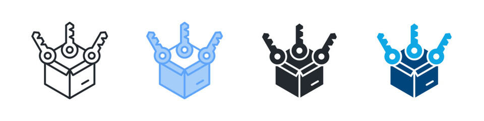 Opportunity Icon Set Multiple Style. Design In Outline, Blue, Glyph, Dualtone