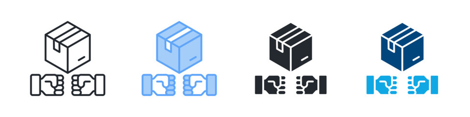 Obraz premium Competition Icon Set Multiple Style. Design In Outline, Blue, Glyph, Dualtone