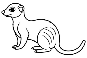 Meerkat in Motion – Minimal Line Art