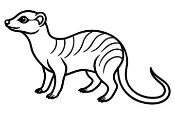 Meerkat in Motion – Minimal Line Art