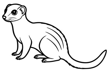 Meerkat in Motion – Minimal Line Art