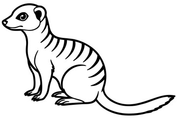 Meerkat in Motion – Minimal Line Art