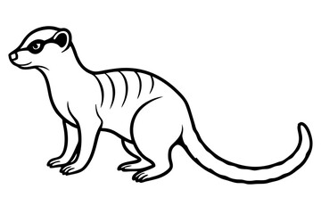 Meerkat in Motion – Minimal Line Art