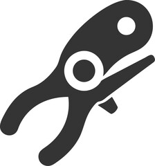 Eyelet punch silhouette icon