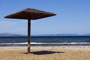 Nea Makri beach and sea Athens Greece