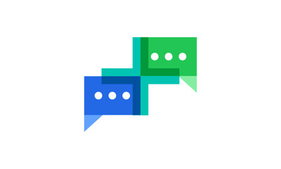Medical Cross Chat Logo Design – Modern Medical Cross Integrated with Speech Bubble for Healthcare Communication and Support Branding