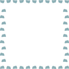 Snowy mountains frame. Christmas celebration season empty frame box