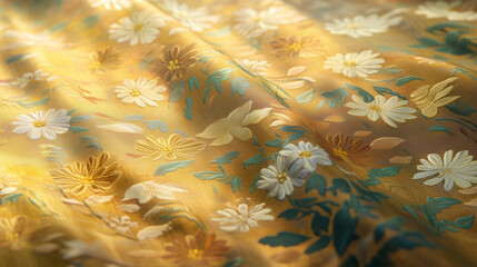 Vibrant taegeuk-patterned hanbok with chrysanthemum embroidery, symbolizing Korean heritage and autumn's dignity.