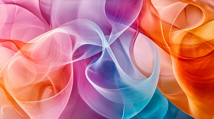 Vibrant Abstract Swirls in Multicolor Gradient