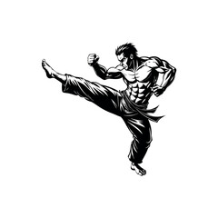 Vector Black Judo Silhouette Throwing Technique Illustration for Self-Defense Art Design