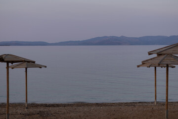 Nea Makri beach and sea Athens Greece
