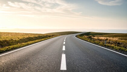 Naklejka premium Open Road to Success Journey Adventure Travel Destination.