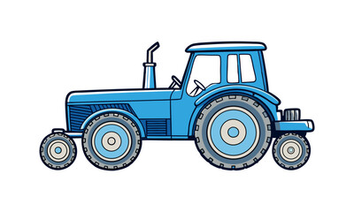 vector vintage style Tractor Clipart Farm Machinery Silhouette for Harvest and Field Work