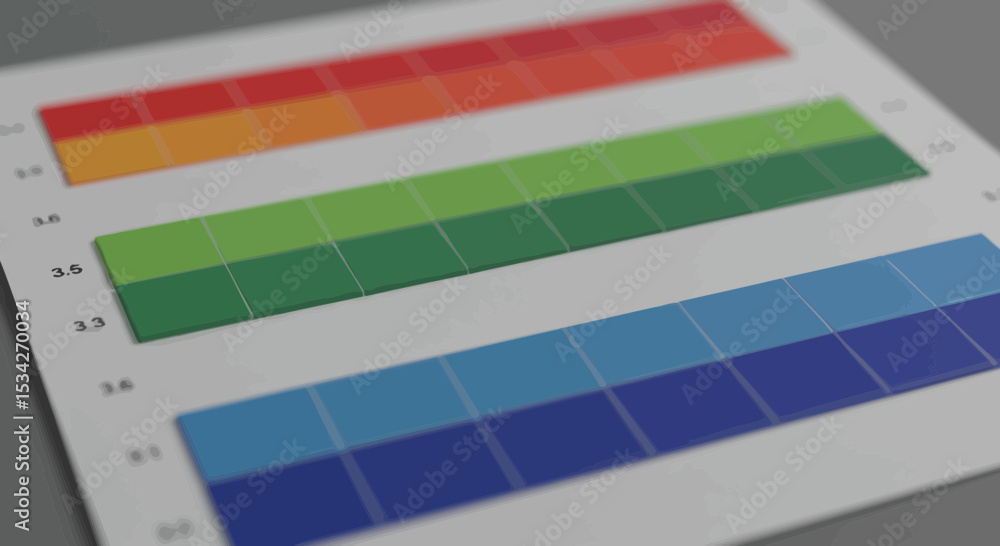 Poster abstract color-coded chart visualization for data analysis and presentation concept