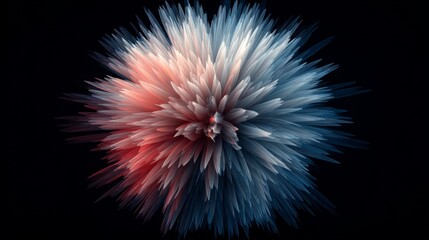 Obraz premium Abstract Red Blue White Explosion Burst on Dark Background