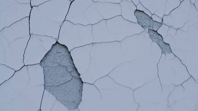 Cracking ice surface showing dynamic natural changes over time