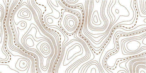
Abstract topo contour map on white background, Topographic map, Topographic contour lines map seamless pattern. Geographic mountain relief diagram line wave carve pattern.
