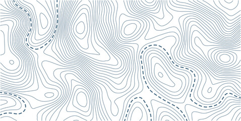 
Abstract topo contour map on white background, Topographic map, Topographic contour lines map seamless pattern. Geographic mountain relief diagram line wave carve pattern.