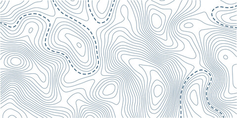 Abstract seamless pattern with lines and stylized height of the topographic contour in lines and topo graphic map design. Topology, Cartography or terrain path concept