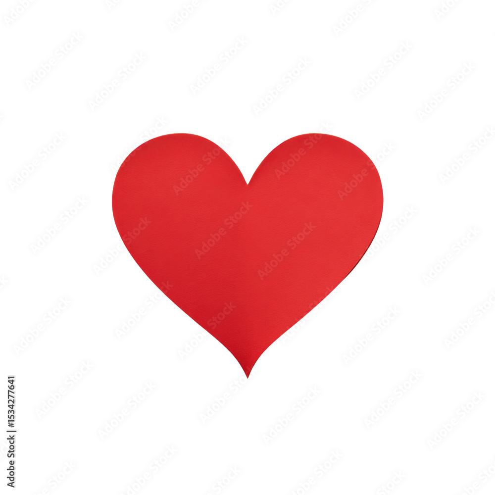 Poster bright red heart symbol isolated on a white background with smooth texture and simple design for val