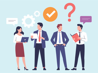 Teamwork collaboration with puzzle light bulb, creative business people sharing ideas, innovation strategy, solution planning, growth and success concept