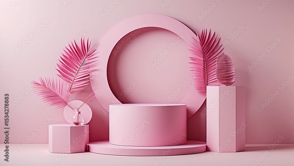 Aufkleber abstract background, mock up scene geometry shape podium for product display. 3d rendering