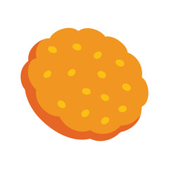 hash browns delicious fast food item color vector illustration on white background