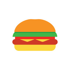 impossible burger delicious fast food item color vector illustration on white background
