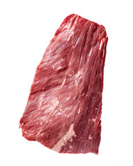 Fototapeta premium Raw Flank Steak Isolated on White Background