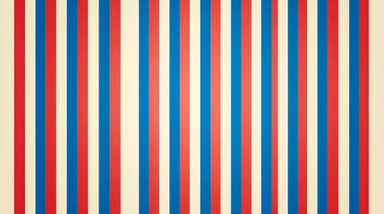 Vertical Red Blue Cream Stripes Pattern Background