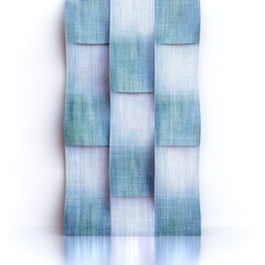 Overlapping Panels in Storm Blue and Raw Linen