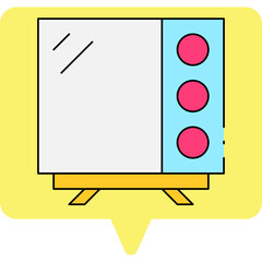 TV single icon vector illustration