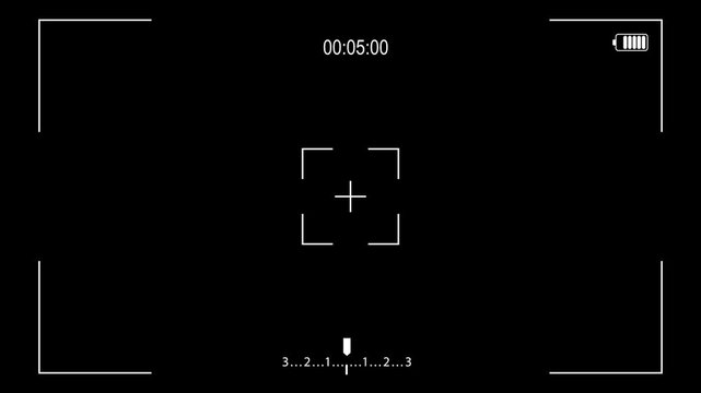 camera viewfinder screen digital display and camera data. Useful for film, tv, video.