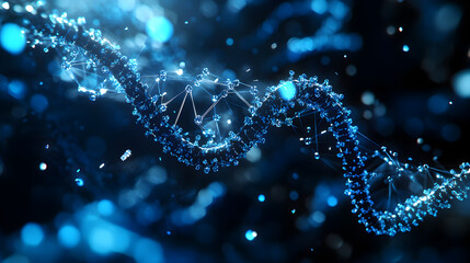Fototapeta premium Hybrid Quantum-Biological Processing Core with DNA Data Storage Visualization