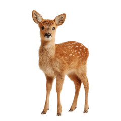 Obraz premium [Transparent Background PNG]Adorable Baby Deer on a White Background