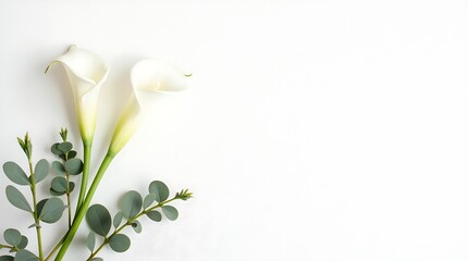 Minimal ivory canvas background with floral accents on the left, soft shadows, and a clean center for text or branding.