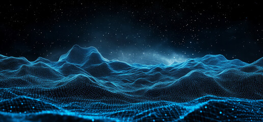 Ocean waves at night