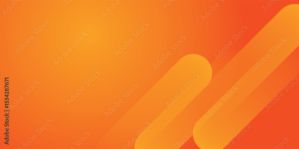Poster abstract orange background with diagonal lines. dynamic shapes composition.