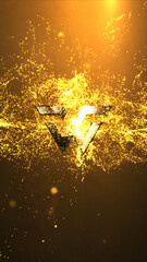 Particles Collision Vertical Logo Reveal MOGRT 189