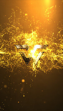 Particles Collision Vertical Logo Reveal MOGRT 189