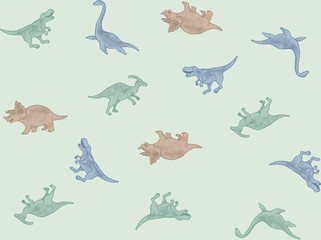 green background dinosaur