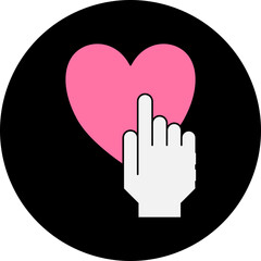 Obraz premium Love single icon vector illustration