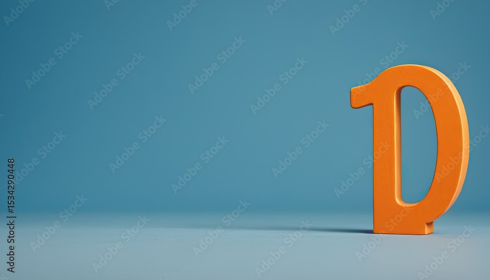 Fototapete isolated 3d numbers for compositions number 1 2