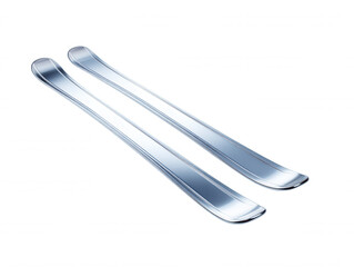Obraz premium Pair of Sleek Modern Ski Skis on White Background