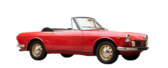[Transparent Background PNG]Vintage Red Convertible Car Showcase