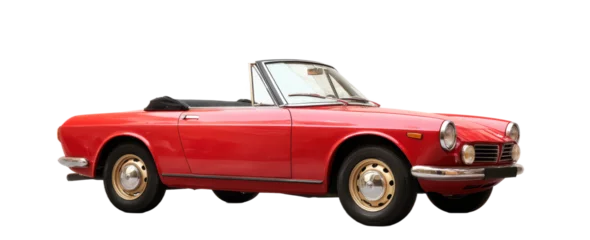 Stickers Oldtimers [Transparent Background PNG]Vintage Red Convertible Car Showcase  © Adobe Contributor